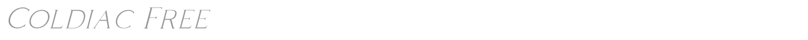 Coldiac font preview